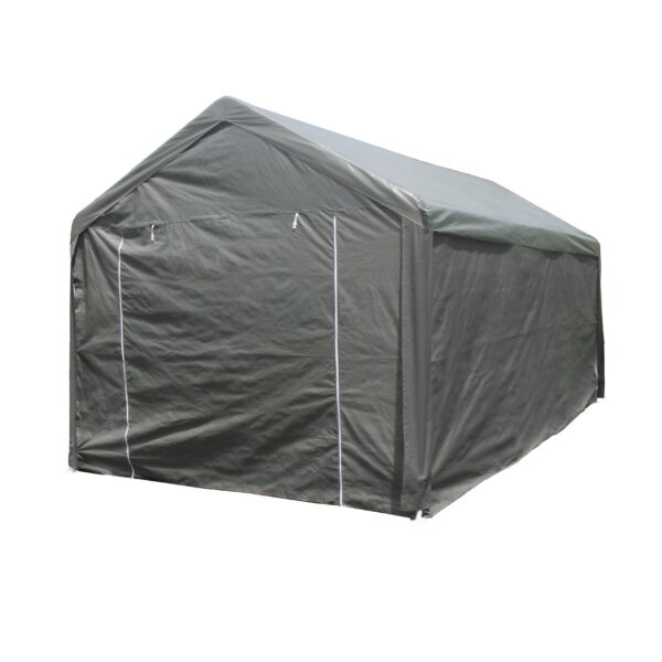 ALEKO Heavy Duty Outdoor Powder Coated Steel with Weatherproof Fabric Canopy Carport Tent, 10x20 feet,  Gray