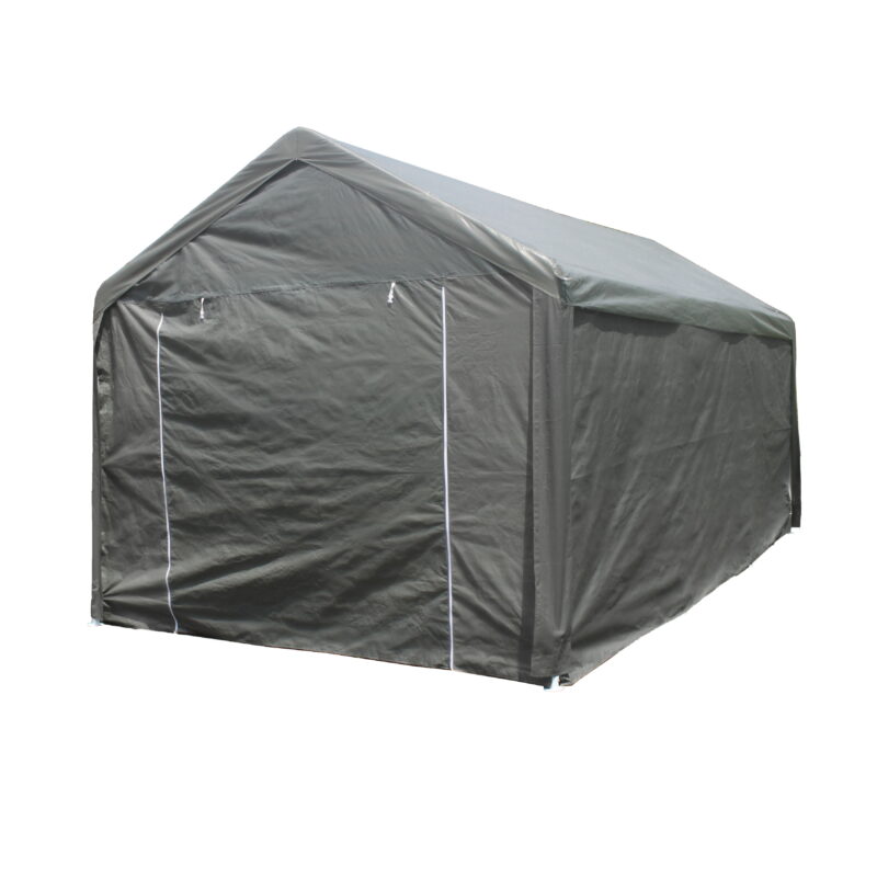 ALEKO Heavy Duty Outdoor Powder Coated Steel with Weatherproof Fabric Canopy Carport Tent, 10x20 feet,  Gray