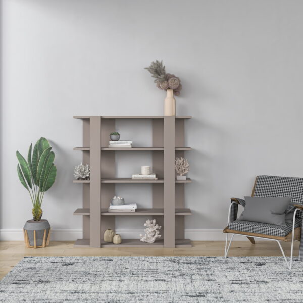 Ada Home Decor Furniture 4 Tier Open Shelf Light Mocha Beecroft Modern Bookcase