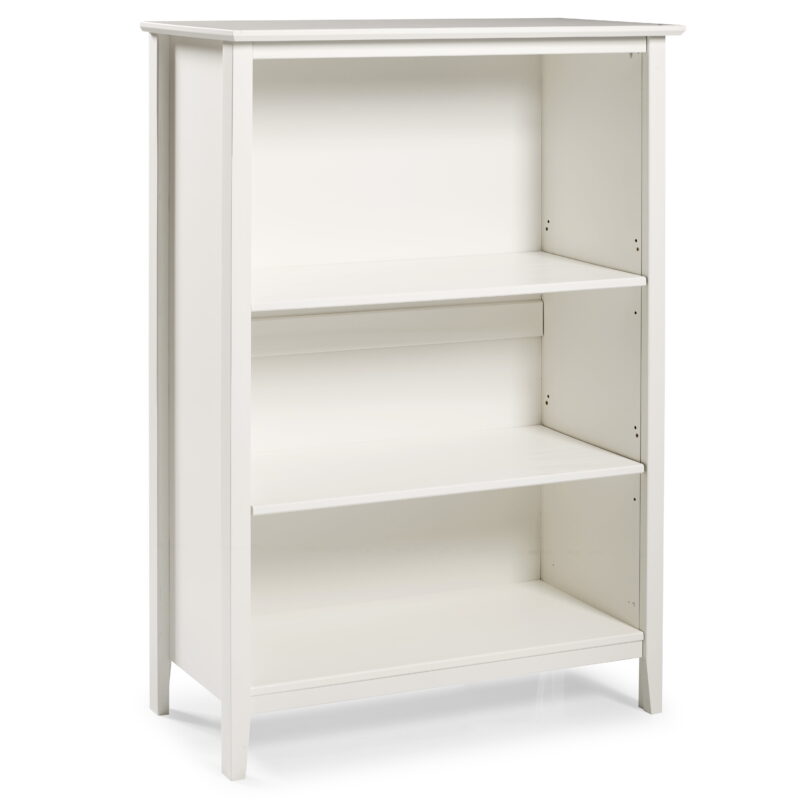Alaterre Furniture Simplicity 48" Wood 3-Shelf Bookcase in White
