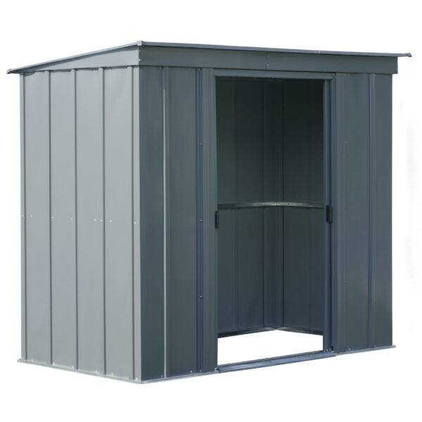 Arrow Classic Steel Storage Shed, 6X4, Charcoal