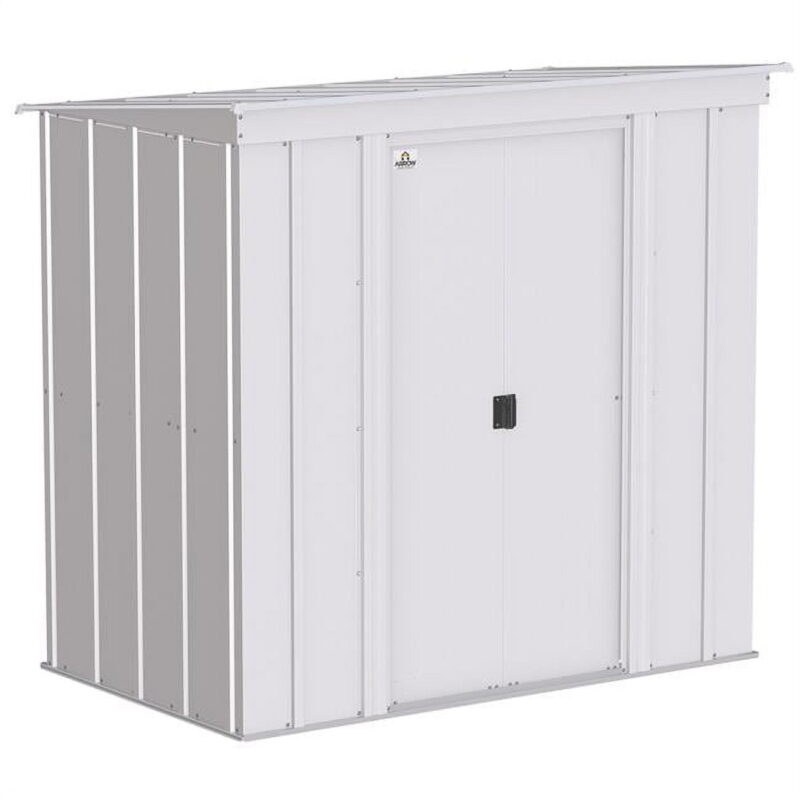 Arrow CLP64FG 6 x 4 ft. Classic Steel Storage Shed, Flute Grey