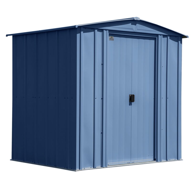 Arrow Classic Steel Storage Shed, 6x5, Blue Grey