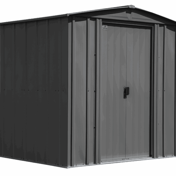 Arrow Classic Steel Storage Shed, 6x5, Charcoal