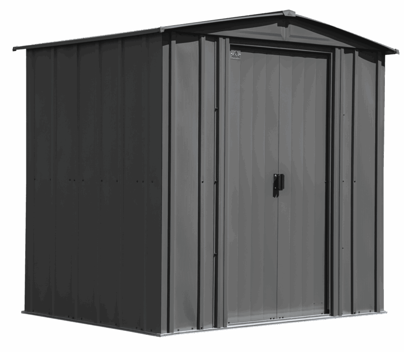 Arrow Classic Steel Storage Shed, 6x5, Charcoal