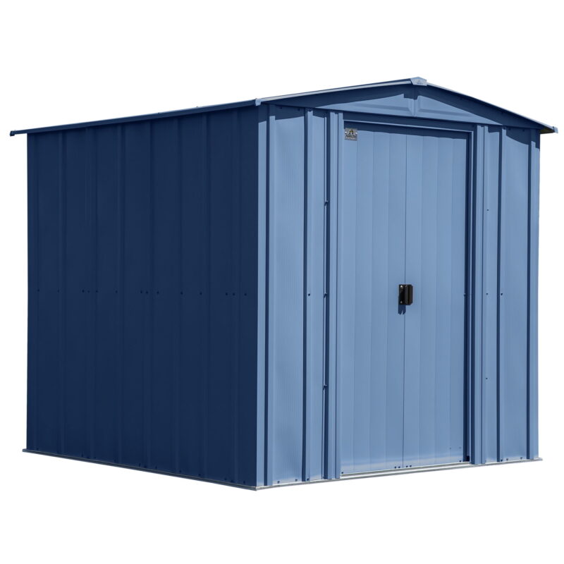 Arrow Classic Steel Storage Shed, 6x7, Blue Grey