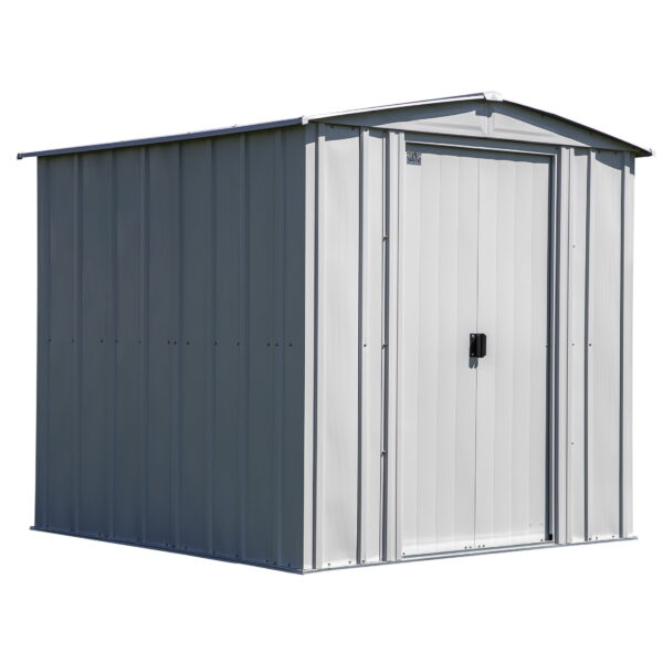 Arrow Classic Steel Storage Shed, 6x7, Flute Grey