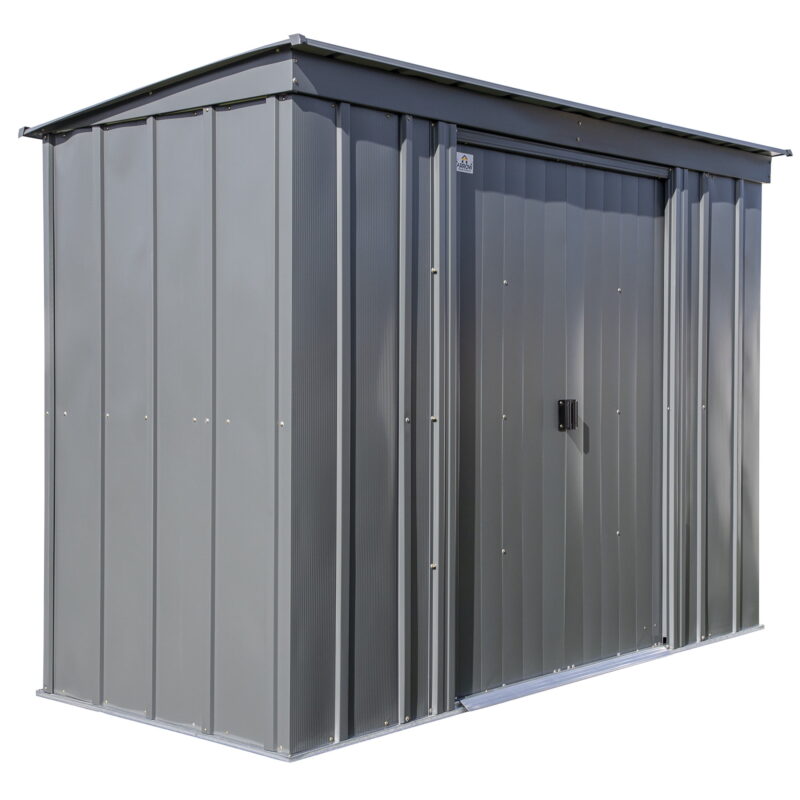 Arrow Classic Steel Storage Shed, 8x4, Charcoal
