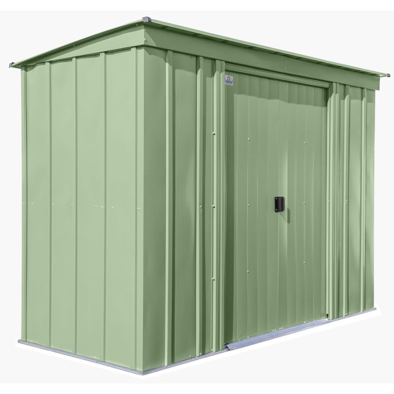 Arrow Classic Steel Storage Shed, 8x4, Sage Green