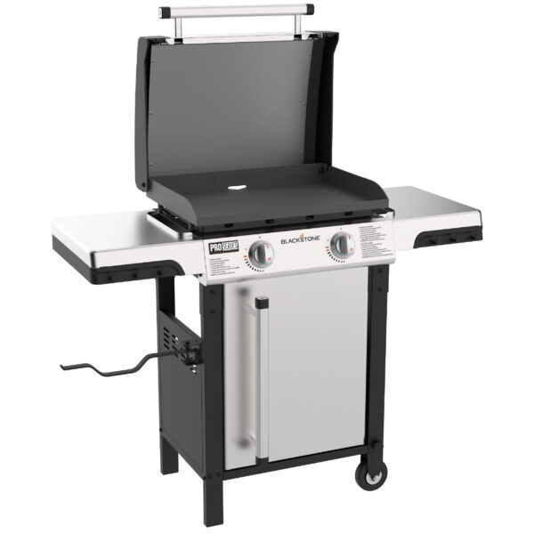 Blackstone ProSeries 2-Burner 22" Propane Omnivore Griddle with Dual Side Shelves