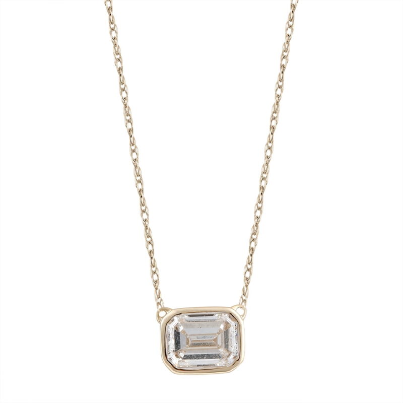 Brilliance Fine Jewelry 1/2 Carat Lab Grown Diamond Women Solitaire Pendant 14KT Gold Plated Silver