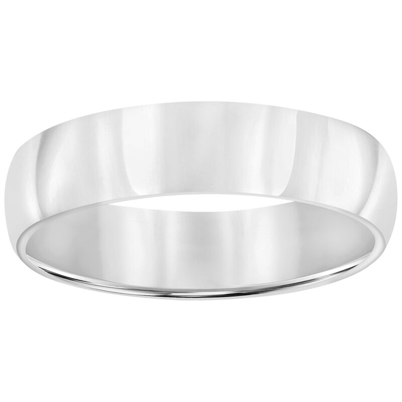 Brilliance Fine Jewelry Sterling Silver 5mm Men's Comfort Fit Polished Wedding Band