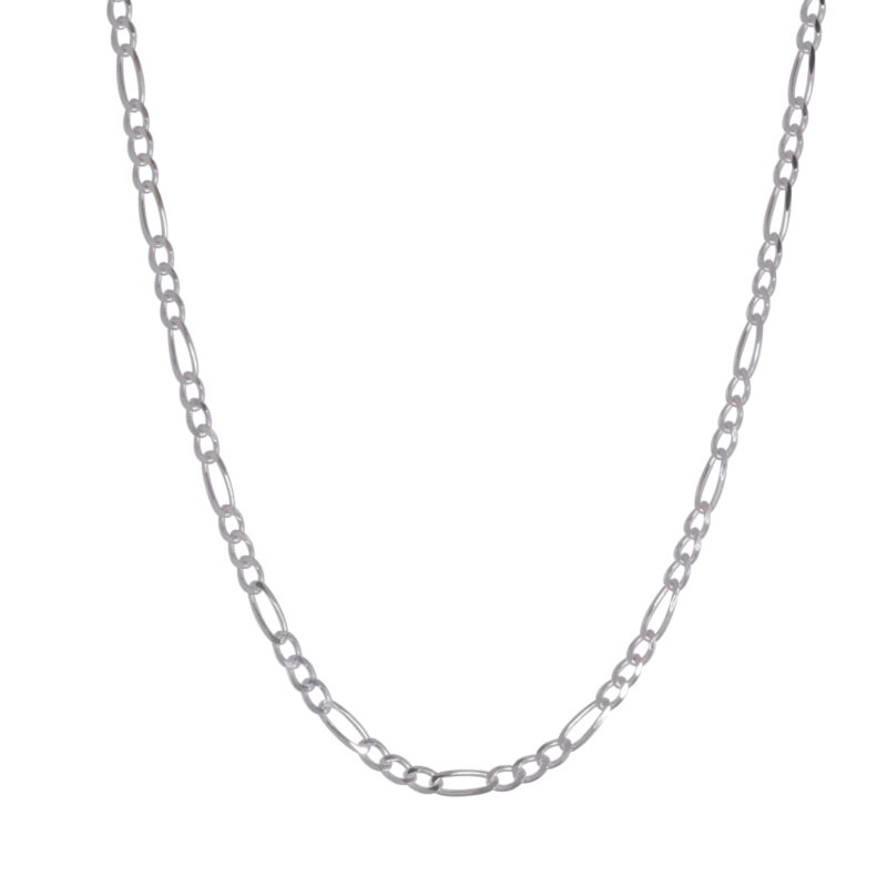 Brilliance Fine Jw Ss Bfj Figaro Chain 20inch Necklace White color