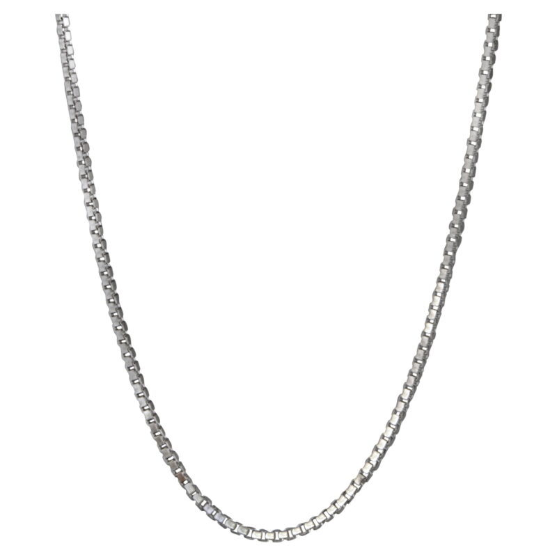 Brilliance Sterling Silver Diamond Cut Box Chain, 24"