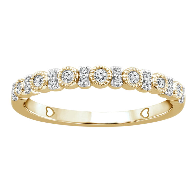 COLOR OF LOVE Spotlight Stackable Diamond Band in 10K Yellow Gold 1/6 ct. tw