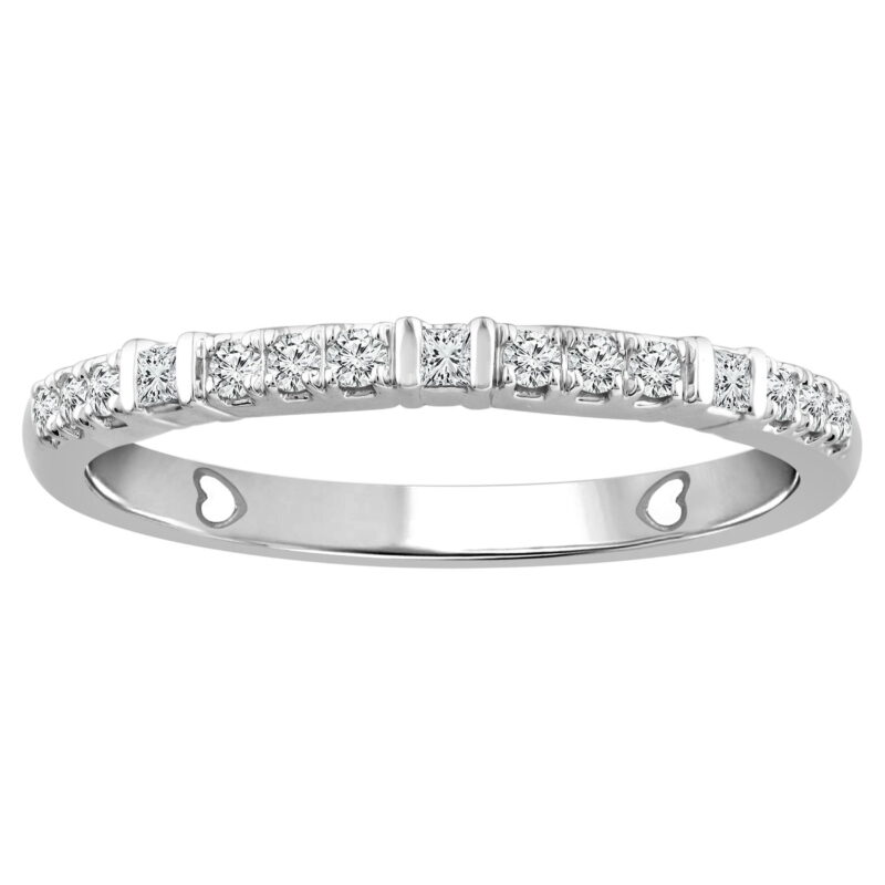 Color of Love 1/5 Carat T.W. Diamond Stackable Band in 10K White Gold (I-J,I3)