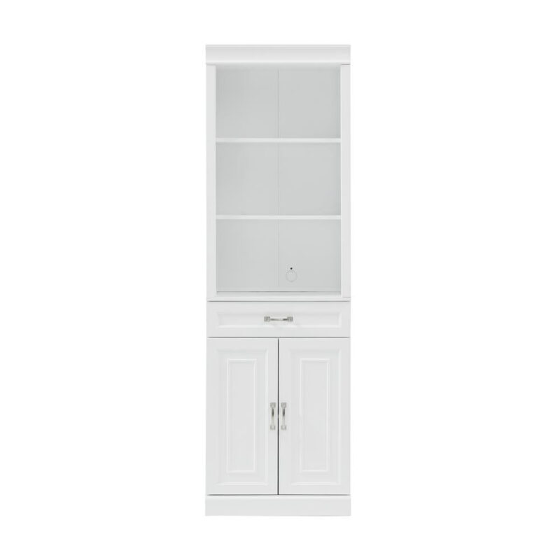 Crosley Furniture Stanton Storage Bookcase, Bookshelf Cabinet with Shelves, Kitchen and Living Room