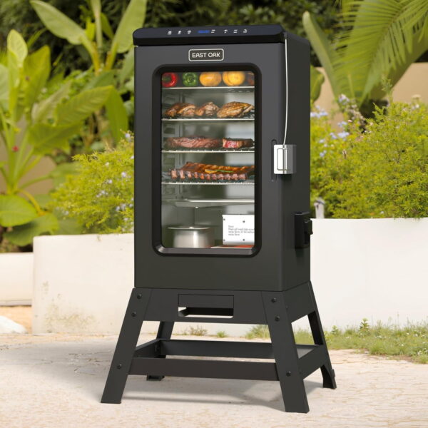 EAST OAK 725 Sq inches Portable Electric Smoker Digital Control with Leg Kit Night Blue