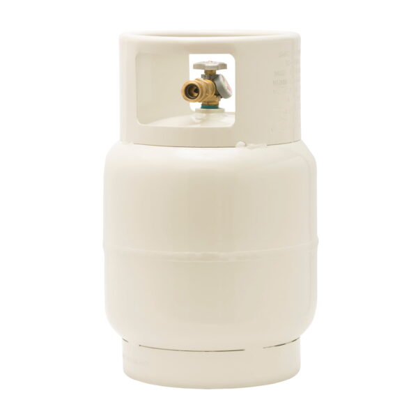 Flame King 20LB Empty Floor Buffer Steel Propane Tank Cylinder, Vapor Valve & Level Gauge
