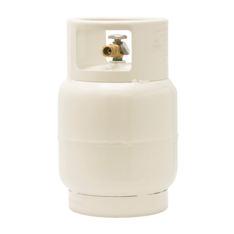 Flame King 20LB Empty Floor Buffer Steel Propane Tank Cylinder, Vapor Valve & Level Gauge
