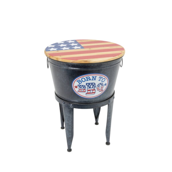 Gerson 25.75 in. Metal Americana Summer BBQ Cooler