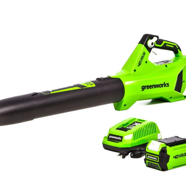 Greenworks 40V 120 Mph at 450 Cfm Axial Blower with 2.5Ah Battery & Charger 2411902