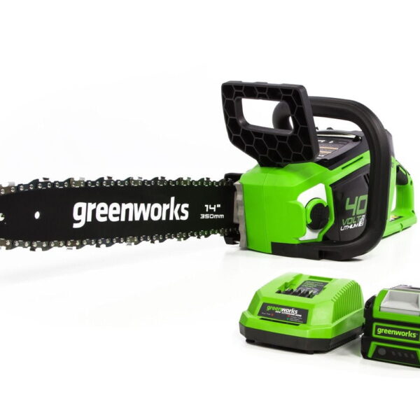Greenworks 40V 14" Brushless Chainsaw with 2.5 Ah Battery & Charger 2012802