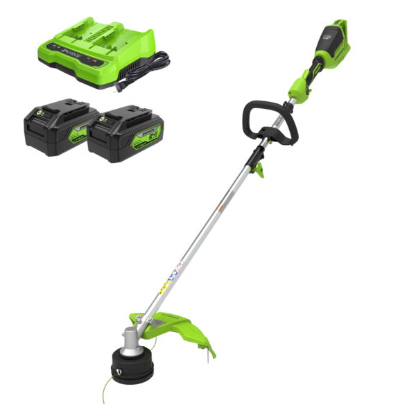 Greenworks 48V (2x24V) 16" Brushless (Attachment Capable) String Trimmer with (2) 4Ah Batteries 2123402