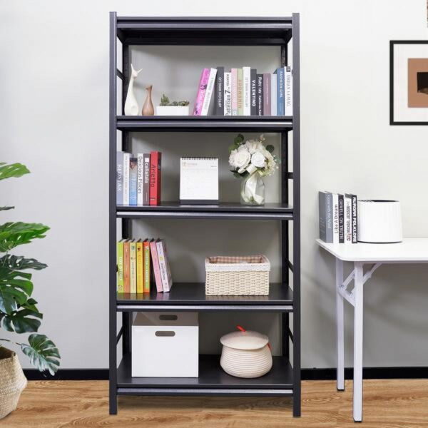 H72 * W35.4 * D15.7 5-Tier 2000lb Capacity Steel Shelving Unit - Tool-Free Assembly Metal Rack w/ Adjustable Shelves, Garage/Kitchen Storage