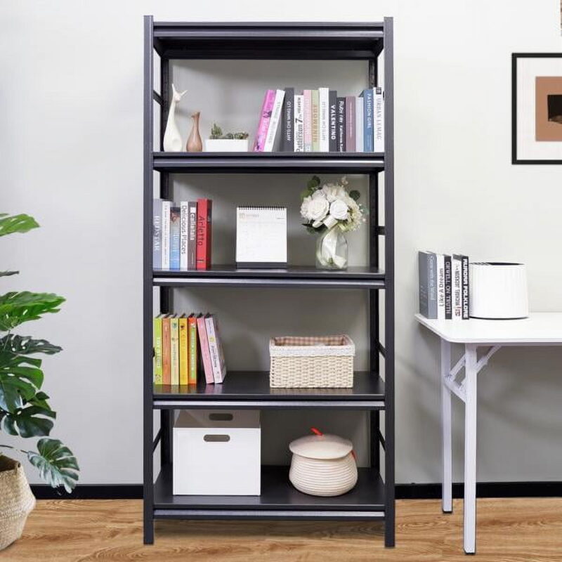 H72 * W35.4 * D15.7 5-Tier 2000lb Capacity Steel Shelving Unit - Tool-Free Assembly Metal Rack w/ Adjustable Shelves, Garage/Kitchen Storage