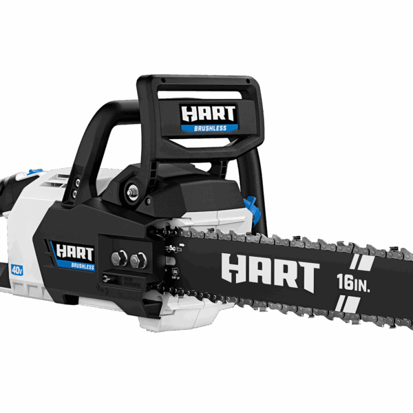 HART 40V 16 inch Supercharge Battery-Powered Brushless Chainsaw Kit, (1) 4.0 Ah Lithium-Ion Battery