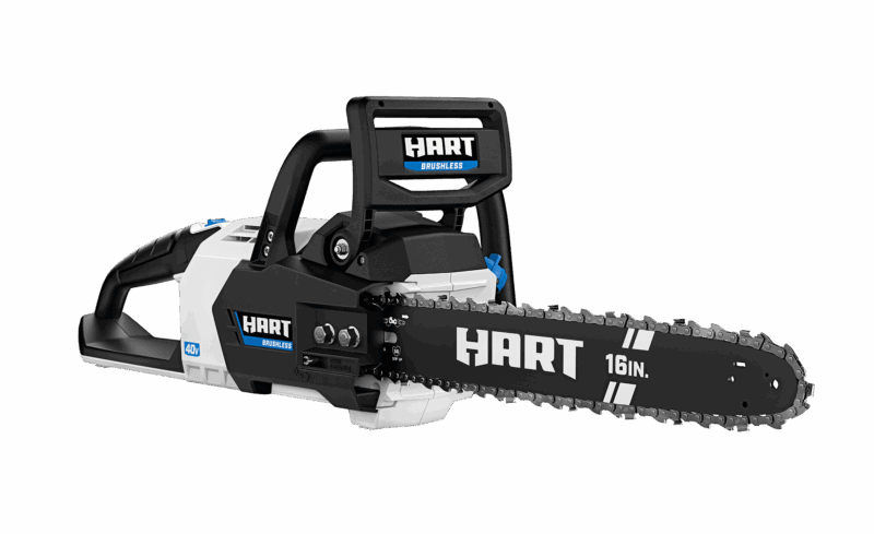 HART 40V 16 inch Supercharge Battery-Powered Brushless Chainsaw Kit, (1) 4.0 Ah Lithium-Ion Battery