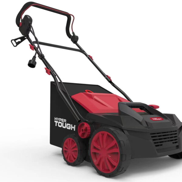 Hyper Tough 15" 13Amp Corded Electric Push Dethatcher/Scarifier Walk-Behind Lawn Mower