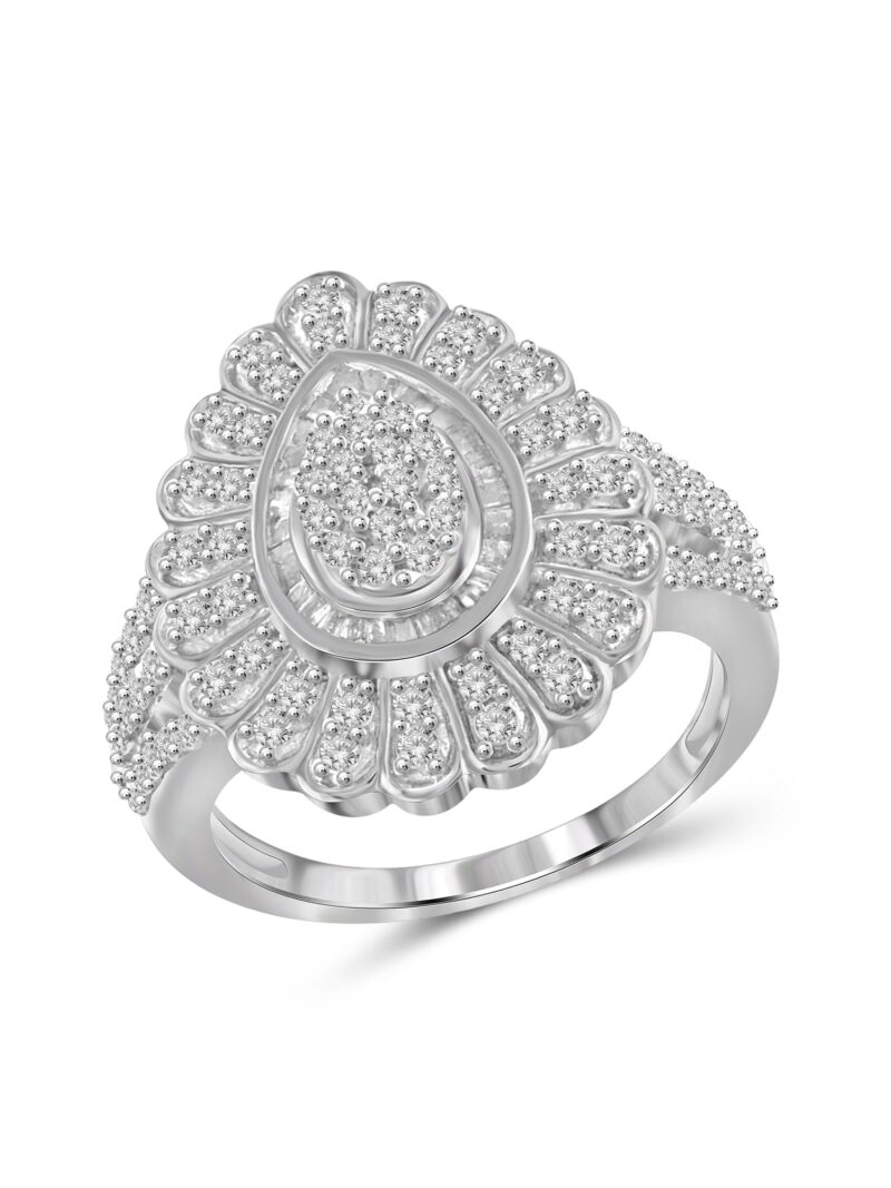 JewelersClub 0.925 Sterling Silver 1.00 Carat White diamond Ring for Women | Diamonds for Everyday Womens Wear