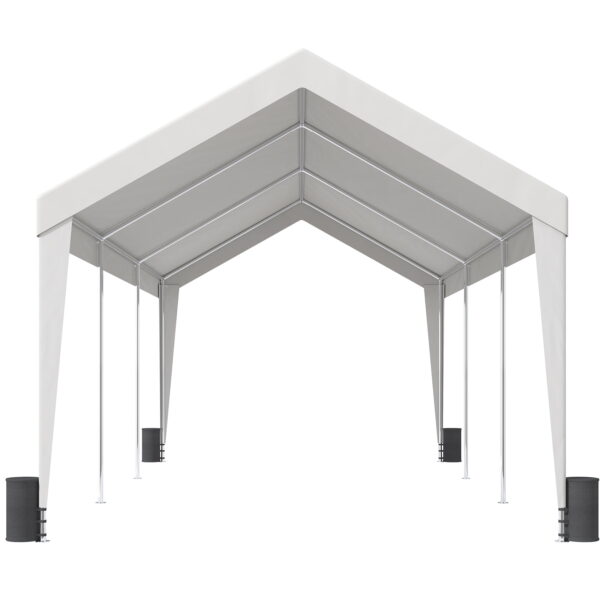 KFFKFF Carport Car Canopy Garage Shelter Tent 10x20ft with 8 poles for car boat