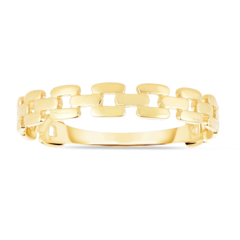 Karat Rush 14KT Yellow Gold 1.5-3mm Basket Weave Ring