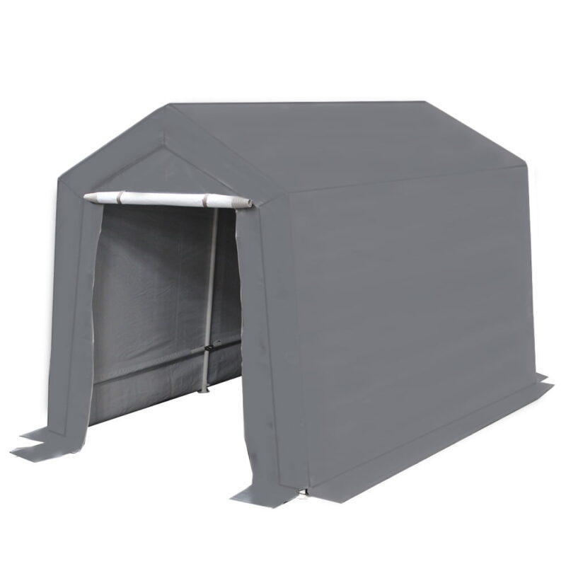 King Canopy 7 ft x 12 ft x 6.5 ft Silver Carport