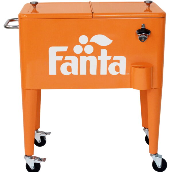 Leigh Country Coca-Cola Series CP 98501 Fanta 60 Qt Metal Outdoor Patio Cooler - Orange