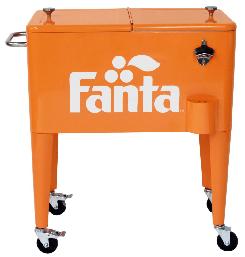 Leigh Country Coca-Cola Series CP 98501 Fanta 60 Qt Metal Outdoor Patio Cooler - Orange