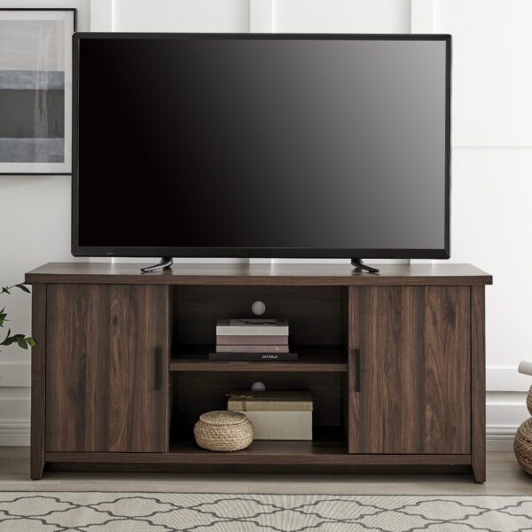 Mainstays TV Stand for TVs up to 65", Canyon Walnut