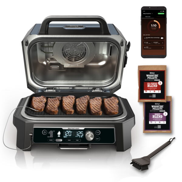 Ninja Woodfire ProConnect 20" 1760W Electric Outdoor Grill With Digital Display