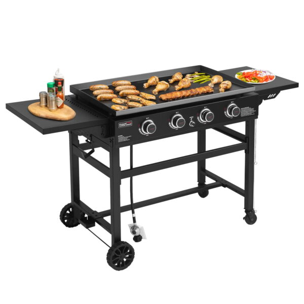 Royal Gourmet 4-Burner GB4001B 52000-BTU Gas Grill Griddle, 36’’L