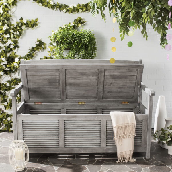 Safavieh Brisbane Indoor/Outdoor Modern Storage Bench