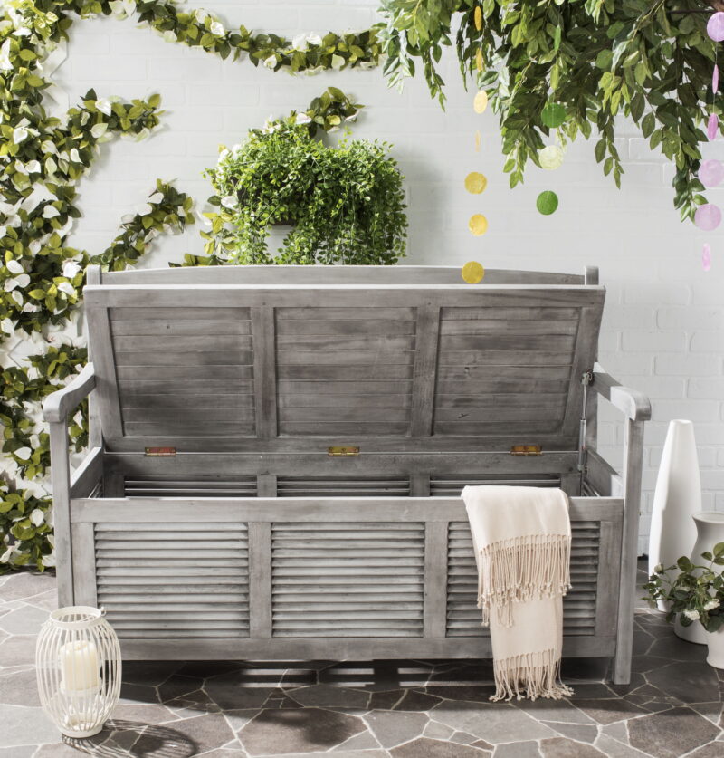 Safavieh Brisbane Indoor/Outdoor Modern Storage Bench