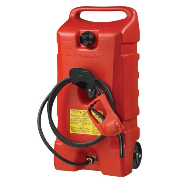Scepter Flo N Go Duramax 14 Gallon Wheeled Siphoned Pump or Gravity Fed Gas Can Caddy. 14 Gallon Capacity.