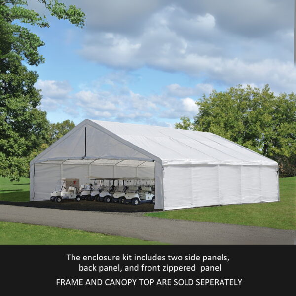ShelterLogic 30 ft. White Canopy Enclosure Kit