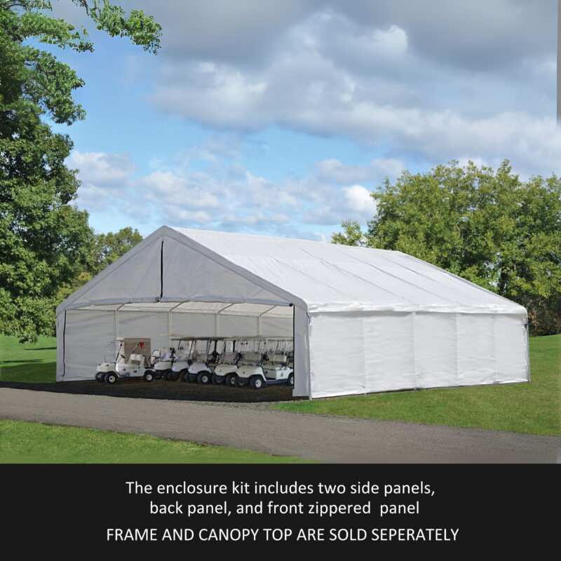 ShelterLogic 30 ft. White Canopy Enclosure Kit