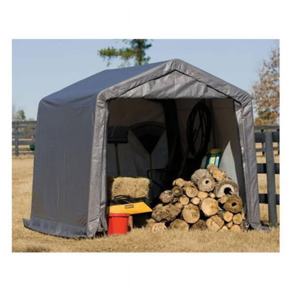 ShelterLogic 10 Ft. x 10 Ft. Shed-in-a-Box, Peak Gray 70333