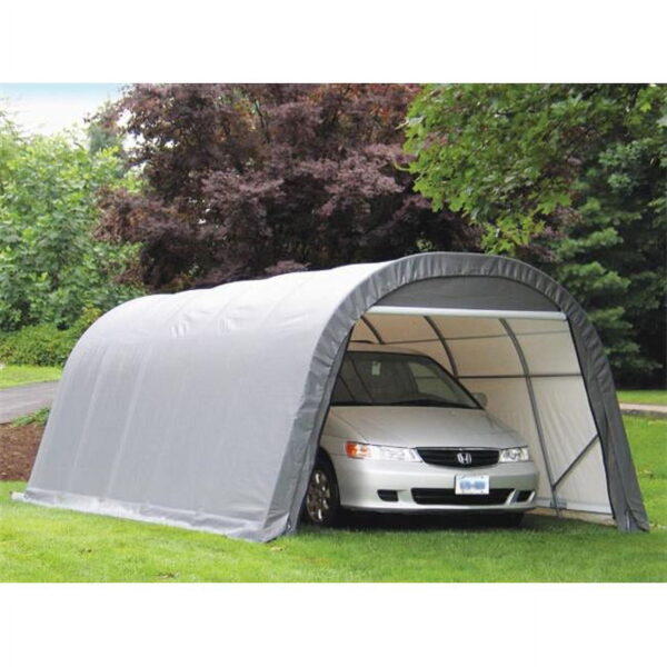 ShelterLogic 76803 8x8x8 Round Style Shelter- Grey Cover