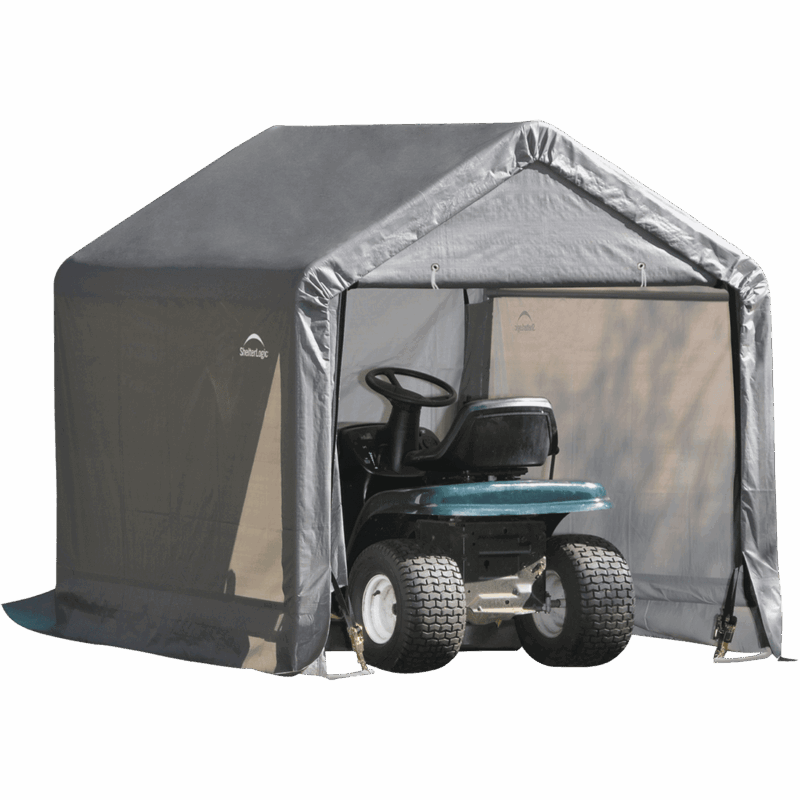 Shelterlogic Shed-In-A-Box Steel Metal Peak Roof Storage 6 X 6 X 6' Shed Grey